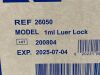 EXELINT INT. Box of 100 Luer Lock Tip 26050  Exp.2025-07  (X0)  26050 Luer Lock Tip
