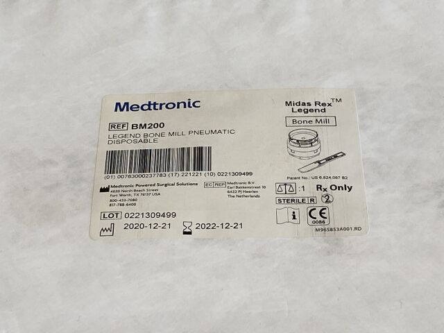 MEDTRONIC Midas Rex Legend  BM200   Exp.2022-12  (B18) BM200 Midas Rex Legend