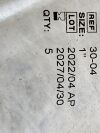 AMERICAN SURGICAL Pack of 5 RadioPaque Strung Cotton Balls 30-04  Exp.2027-04  (a24) 30-04 RadioPaque Strung Cotton Balls