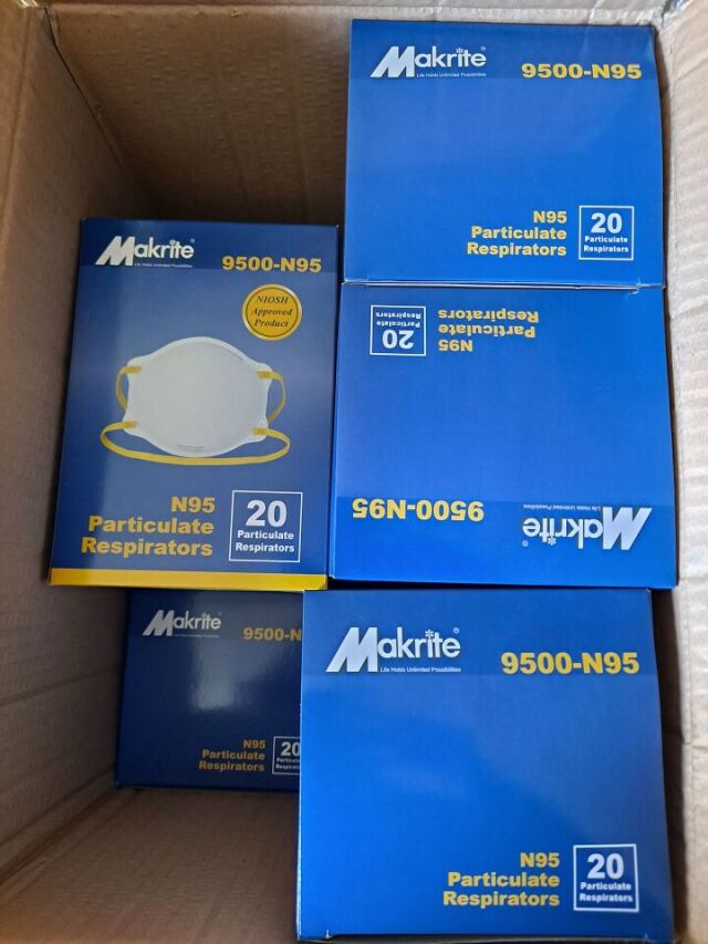 MAKRITE 9500-N95 N95 PARTICULATE RESPIRATORS 10 BOX 20/BOX