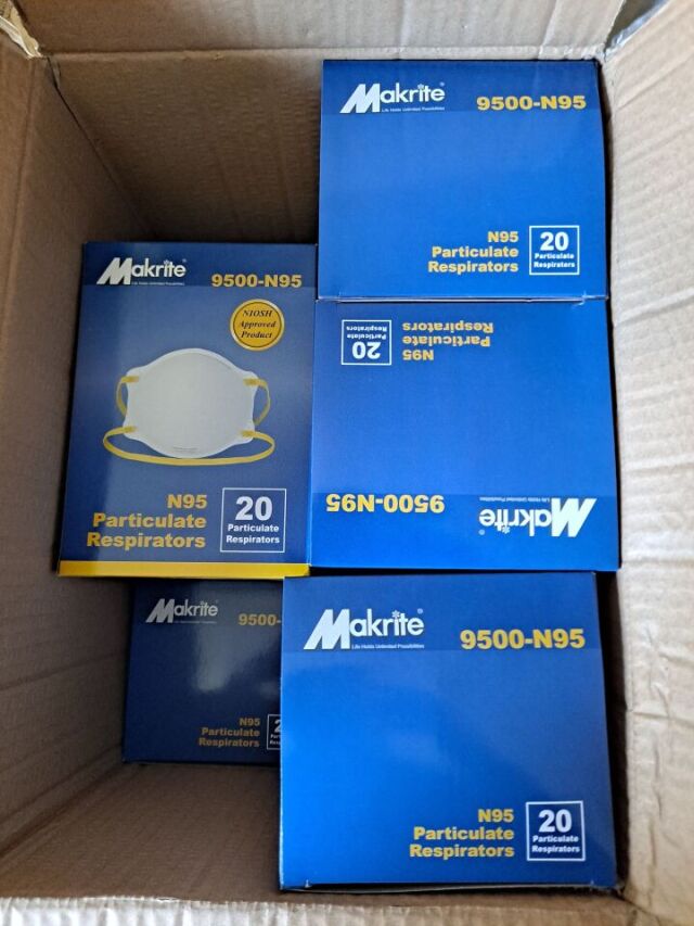 MAKRITE 9500-N95 N95 PARTICULATE RESPIRATORS 10 BOX 20/BOX