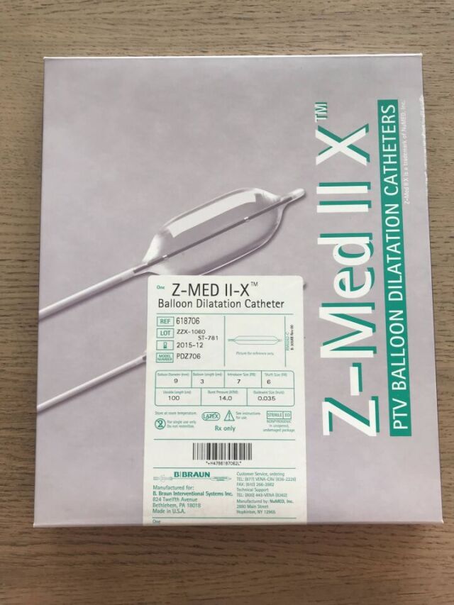 NUMED /Braun 618706 Z-MED II-X Balloon Dilatation Catheter 9mm x 3cm x 100cm (X)