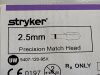 STRYKER 2.5mm Precision Match Head 8450-107-525 Exp.2022-09  (H2) 8450-107-525 2.5mm Precision Match Head