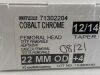 SMITH & NEPHEW Cobalt Chrome (12/14) 71302204  Exp.2021-08  (H29) 71302204 Cobalt Chrome (12/14)