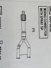BIOMET Mixing Connector with Spray Tip 800-0252  Exp.2024-10  (H32) 800-0252 Mixing Connector with Spray Tip