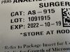 ANAEROBE SYSTEMS Anaerobic Tissue Transport Surgery Pack 4262091  Exp.2022-10  (H36) 4262091 Anaerobic Tissue Transport Surgery Pack