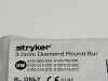 STRYKER 3.0mm Diamond Round Bur 1608-006-091  Exp.2022-11  (K25) 1608-006-091 3.0mm Diamond Round Bur