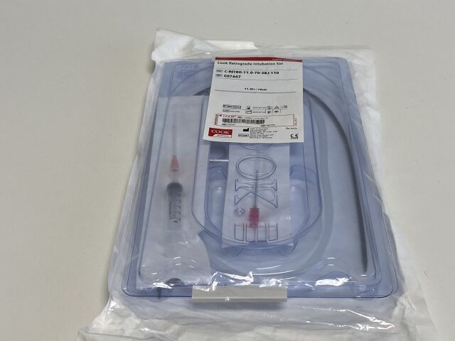 COOK MEDICAL Cook Retrograde Intubation Set G07647  Exp.2022-07  (K24) G07647 Cook Retrograde Intubation Set