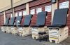 RITTER 108 w Silver Shell, Gray Doors, and New Black Upholstery Exam Table