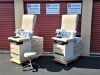 RITTER 108 w Silver Shell, Gray Doors, and New Black Upholstery Exam Table