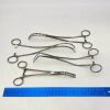 SKLAR Set of 4 Various Angled Forceps with Serrated Teeth, Curved