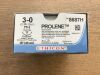 ETHICON 8687H Prolene Polypropylene 3-0 PS-2 18in, Reverse Cutting MultiPass Needles  (36/Box)