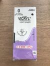 ETHICON J340H VICRYL Suture Violet Braided 0, 27in, CT-1 Taper (36/Box)