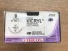 ETHICON J752D VICRYL Suture Violet Braided 0, 18in CT Taper (12/Box)