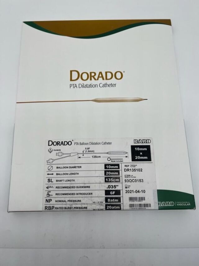 BARD DR135102 DORADO PTA DILATATION CATHETER: 10MM X 2CM X 135CM