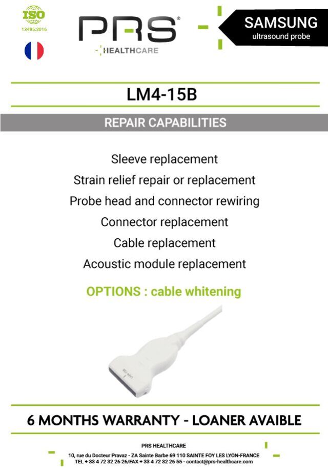 SAMSUNG LM4-15B Extensive repair capability - LM4-15B Ultrasound Transducer