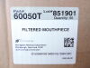 MONAGHAN MEDICAL CORPORATION 60050T Filtered Mouthpiece for Diagnostic & Therapeutic Aerosol Delivery Device 61700-00 AWA700-00 - CASE of 50