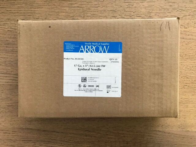 ARROW AN-05505 Epidural Needle 17Ga x 5in (25/Box)(X)