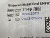 CEDIC SRL Lot of 2 Enteral Distal end EnFit Transition 7149  Exp.2023-01  (Q29) 7149 Enteral Distal end EnFit Transition
