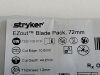 STRYKER Ezout Blade Pack, 72mm  7812-072-001K   Exp.2023-02  (Q18)  7812-072-001K Ezout Blade Pack ,72mm