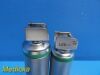 2X Valuemed LED Greenline & Heine Halogen Fiber Optic   Laryngoscope Handle