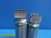 2X Valuemed LED Greenline & Heine Halogen Fiber Optic   Laryngoscope Handle
