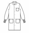 FASHION SEAL 6418 (30/BOX) Fluid Resistant Unisex Snap Lab Coat