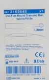 MEDTRONIC 3155648 Oto-Flex Round Diamond Bur Yellow/White .8mm