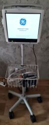 GE B450 with E-sCO module and Patient module on stand Anesthesia Monitor