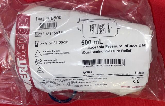 MERIT MEDICAL PIB500 500ml Pressure Infusor Bag