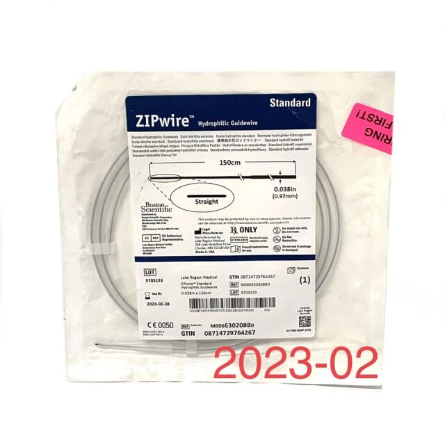 BOSTON SCIENTIFIC M006630208B0 ZIPWIRE HYDROPHILIC GUIDEWIRE, EXP 2023-02