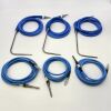 PILLING (S358PRA (x3), 52-7862 (x3)) Lot of 6 Fiber Optic and Light Carrier Cables, Blue