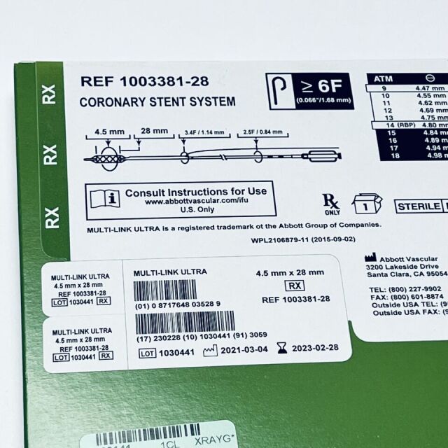 ABBOTT 1003381-28 Coronary Stent System