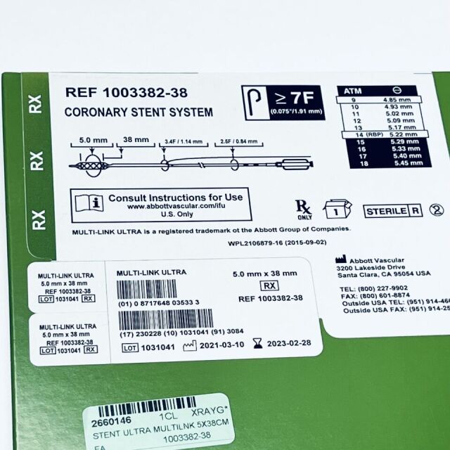 ABBOTT 1003382-38 Coronary Stent System