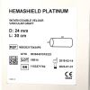 MAQUET M00202175424P0 HEMASHIELD PLATINUM, WOVEN DOUBLE VELOUR VASCULAR GRAFT, EXP 2023-01
