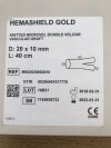 MAQUET M002020852010 Hemashield Gold Knitted Microvel Double Velour Vascular Graft D: 20 x 10mm, L: 40cm (X)