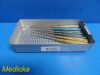 LIFE INSTRUMENTS 6X  American Rainbow Curettes Tray, 10