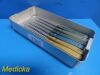 LIFE INSTRUMENTS 6X  American Rainbow Curettes Tray, 10