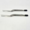 V. MUELLER NL3785-105 Lot of 2 Rhoton Bayonet Bipolar Forceps, 8.0cm x 2.0mm, Straight