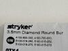 STRYKER 3.5mm Diamond Round Bur  1608-006-093   Exp.2027-06  (H19 ) 1608-006-093 3.5mm Diamond Round Bur