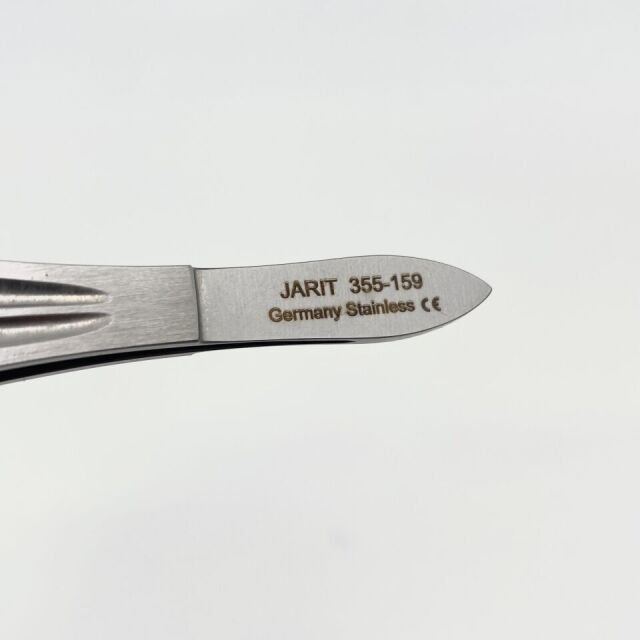 JARIT 355-159 Castroviejo Suture Tying Forceps, 0.12mm 1x2 Teeth