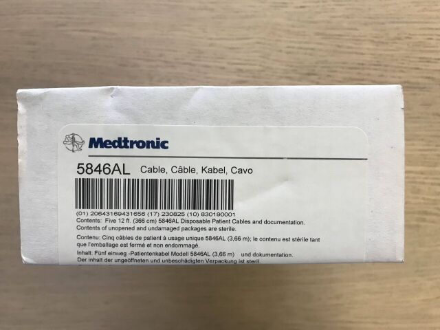 MEDTRONIC 5846AL Disposable Patient Cables and Documentation (5/Box)