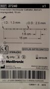 MEDTRONIC 27240 Innervision Ventricular Catheter, Barium Impregnated,15cm (X)