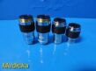 Lot of 4 Swift Microscope assorted  Objectives, (1.25,0.25,0.65,0.10)