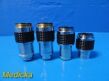 Lot of 4 Swift Microscope assorted  Objectives, (1.25,0.25,0.65,0.10)