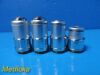 UNBRANDED Lot of 4 Microscope Objectives / Lenses (100/1.25, 4-0.65, 1-0.25, 4/0.1)