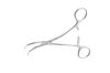 PILLING 353533 Pilling 353533 CLEVELAND CLINIC BABY RENAL CLAMP, Left Curved, DeBakey Jaw, 2mm tip width, 5 7/8" (15cm)