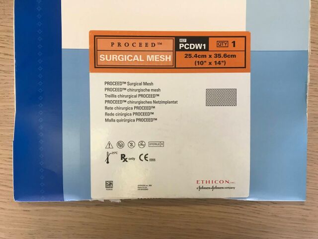 ETHICON PCDW1 Proceed Surgical Mesh 25.4cm x 35.6cm (X)