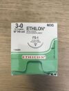 ETHICON 663G Ethilon Nylon Black Monofilament Suture 3-0, 18in FS-1 Reverse Cutting (12/Box)