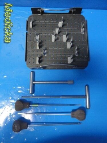 SYNTHES Spine Top Loading System Click X Instrument Rods W/ Carrying Case